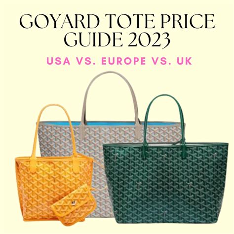 goyard tote bag images|goyard tote bag price 2023.